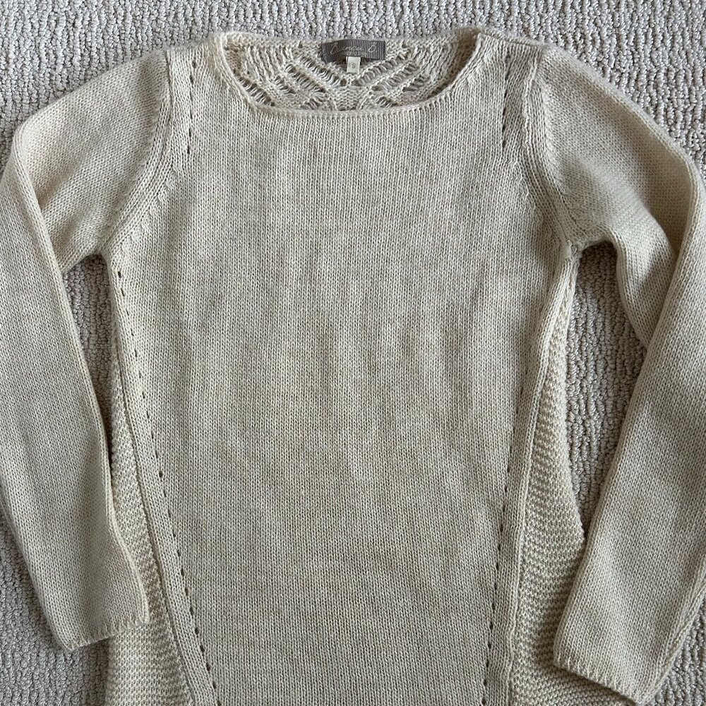Womens Bianca B. Ivory Color Sweater Size Small - Picture 3 of 5